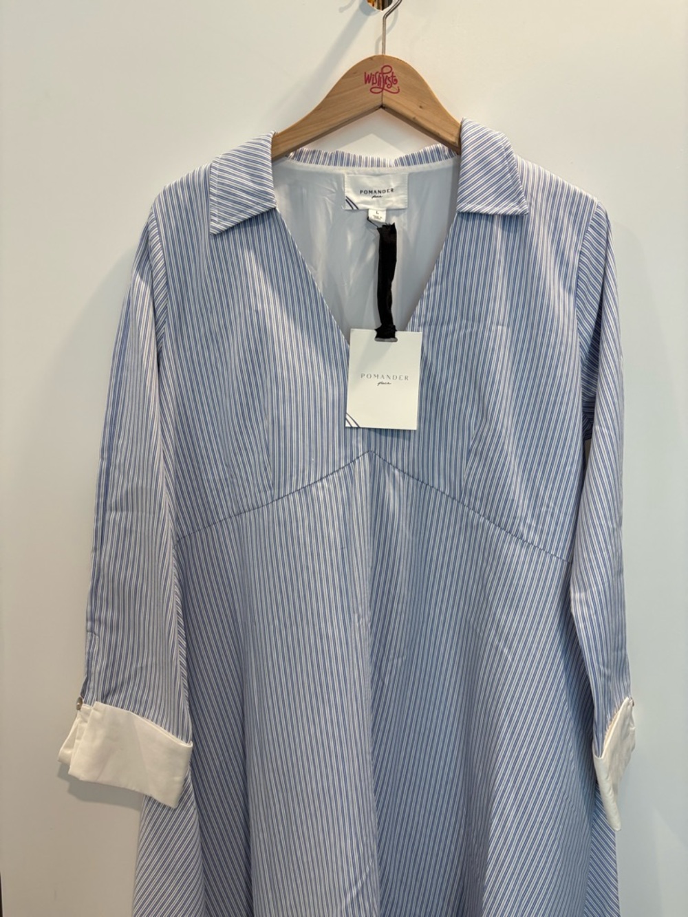 Pomander Place Cannes Blue & White Striped Maxi Dress. NWT. Size Large. - Picture 7 of 10